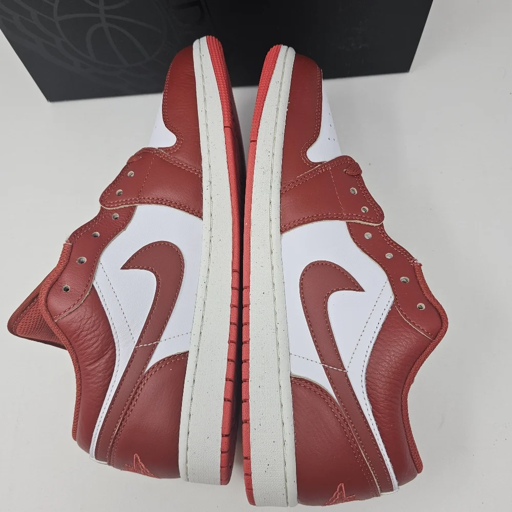 New Nike Air Jordan 1 Low‎ SE White Dune Red Lobster FJ3459-160 Men's Size 11.